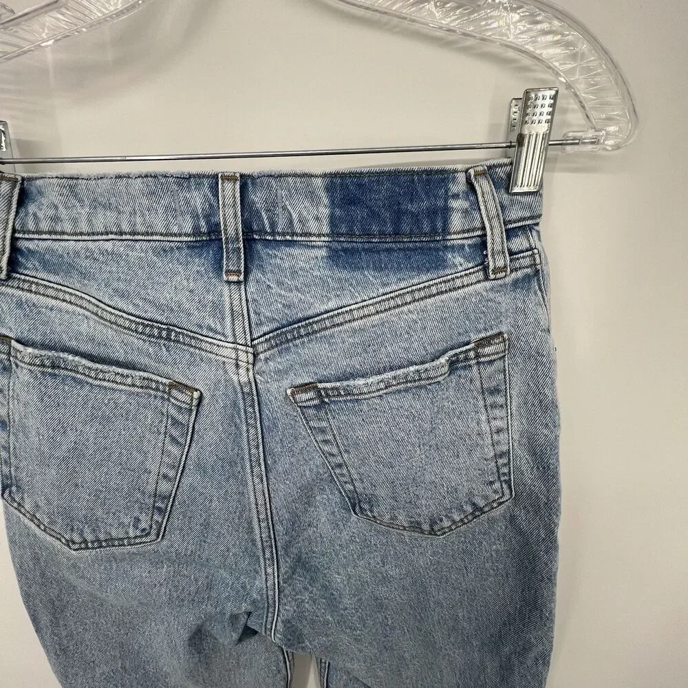 Abercrombie Fitch Curve Love 90s Straight Ultra High Rise Crossover Jeans Sz 26L